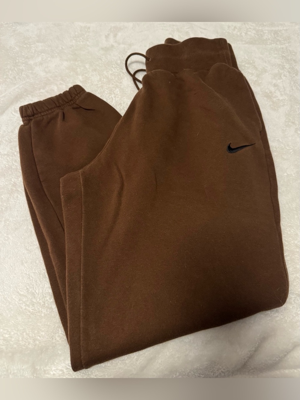 Nike Brown Women's Track Joggers with Black Swoosh